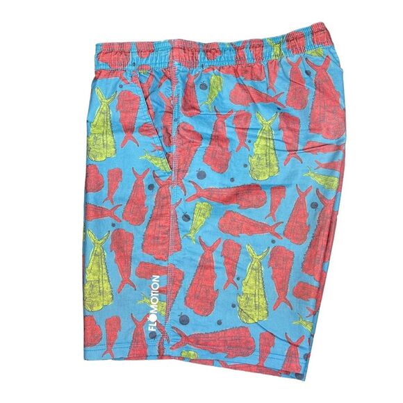 Flomotion Men’s Mahi Print Swim Trunks Bathing Suit Shorts XL - Picture 1 of 14